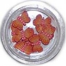Ozdoby gumowe motylki 10szt - czerwone 