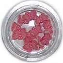 Ozdoby gumowe motylki 10szt - różowe 