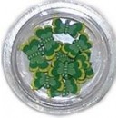 Ozdoby gumowe motylki 10szt - zielone